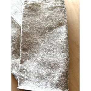 Vintage Calvin Klein Napkin LOT of 4 Silver Gray Geometric Cotton 19" x 20"